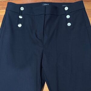 LOFT like new Black Pants with Silver Button Accents